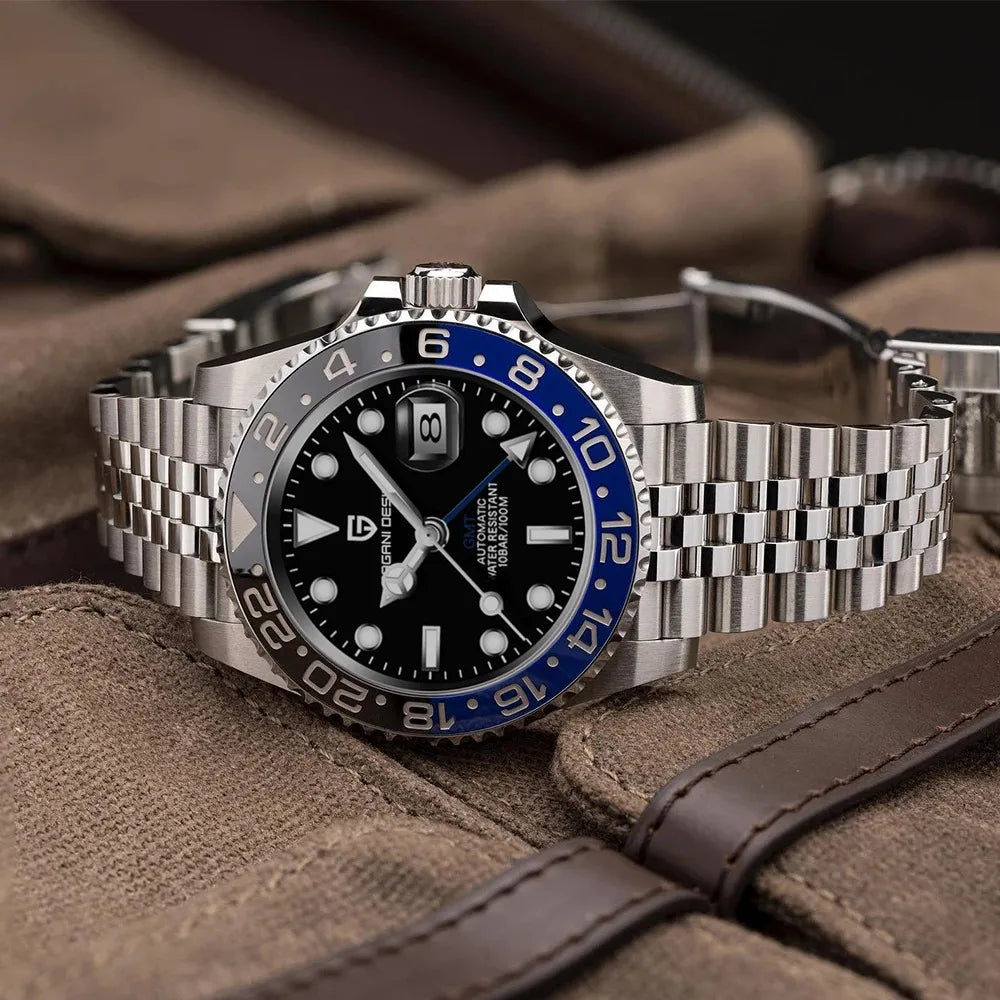 2026 New PAGANI DESIGN Men Mechanical Watch Top Sapphire Glass GMT Watches for Men 100M Waterproof Man Automatic Wristwatch