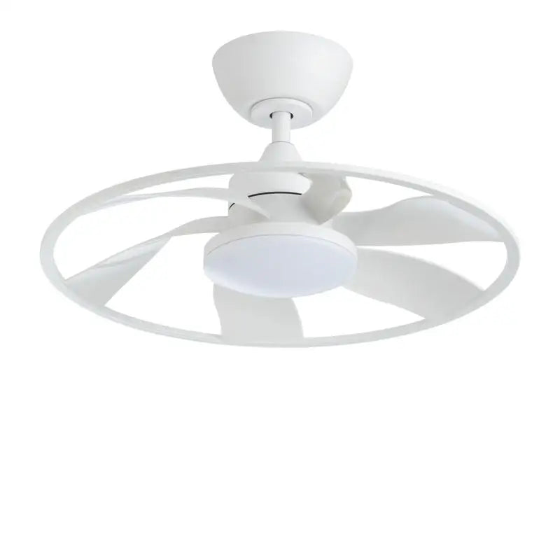 22-inch LED Indoor Smart Ceiling Fan with DC Motor, Matte White Finish