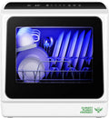 Portable Countertop Dishwasher with 6 Programs, 5L Built-in Tank, No Hookup Needed for Apartments & RV