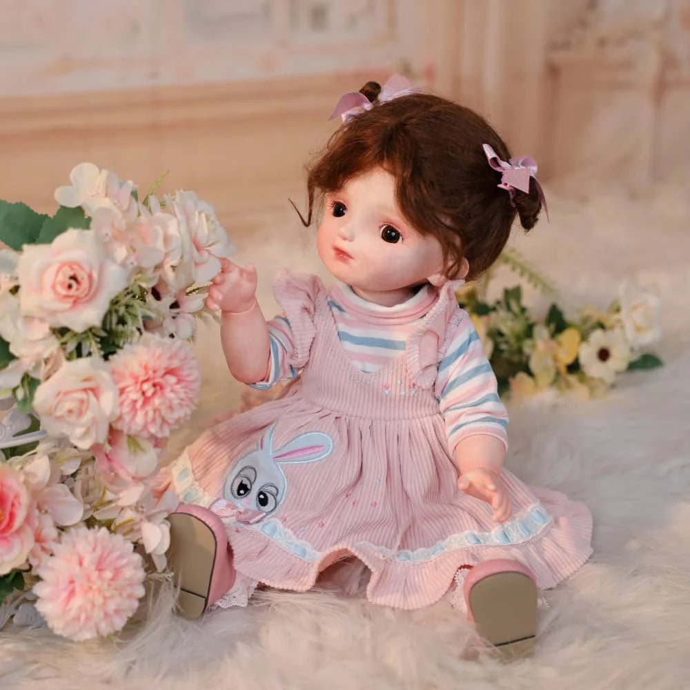 Cloveray 47 cm 20 inch Full Body Vinyl Girl BJD Doll Humanoid Doll Ball Joint Children's Birthday Collection Christmas Gift