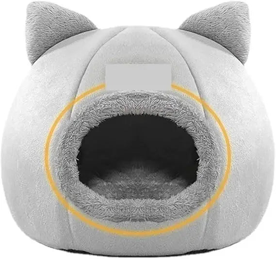 Extra Large Semi-Enclosed Warm and Cozy Pet Bed for Cats and Dogs with Non-Slip Surface and Thick Padding