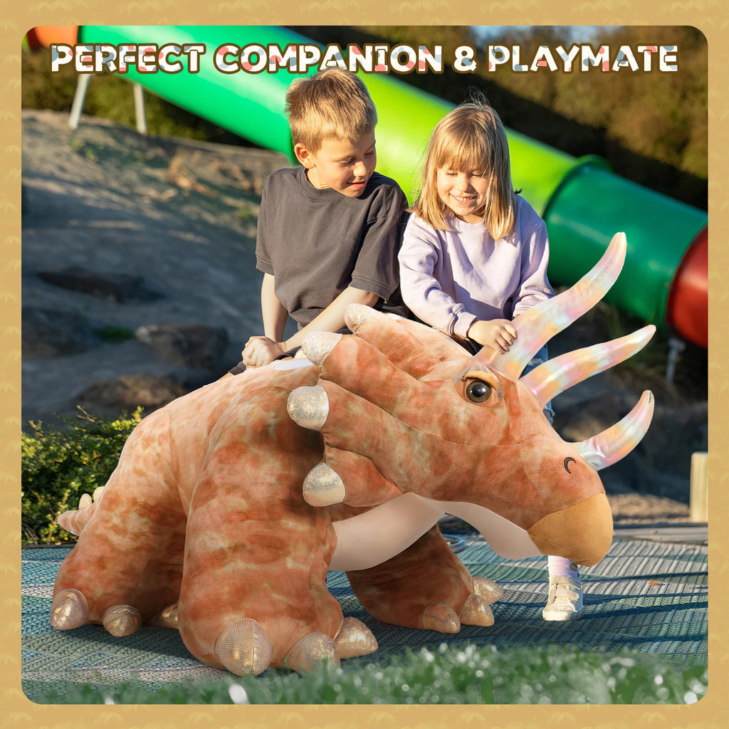 MorisMos Dinosaur Stuffed Animal 6.4ft Extra Large Triceratops Dinosaur Plush Toys Dino Plushie for Dinosaur Party Favors Gift