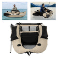Outdoor Fishing Inflatable Boat Raft with Pump Adjustable Backrest 130kg Load Capacity for Lakes Rivers