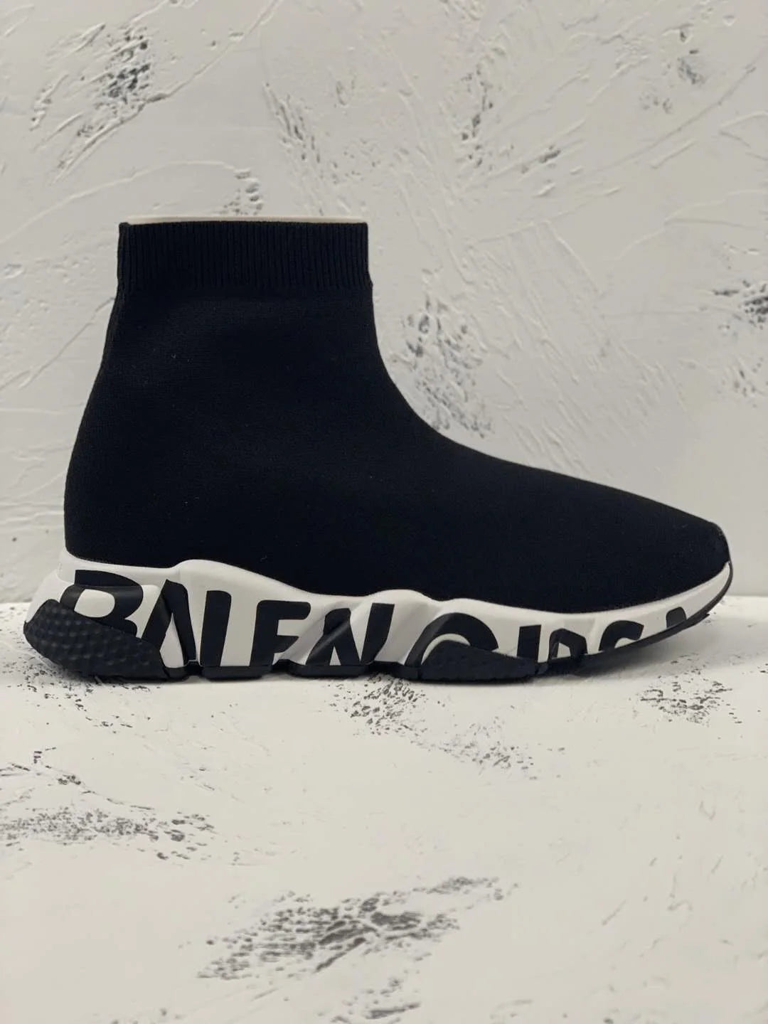 2026 New 2.0ss Knitted Letter Printing Men's and Women's High-top Socks Shoes Elastic Couple Socks Boots