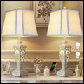 28.5" Table Lamps Set of 2 with Night Light, USB A+C Ports, White Linen Shade for Living Room Bedroom Office (Bulb Included)