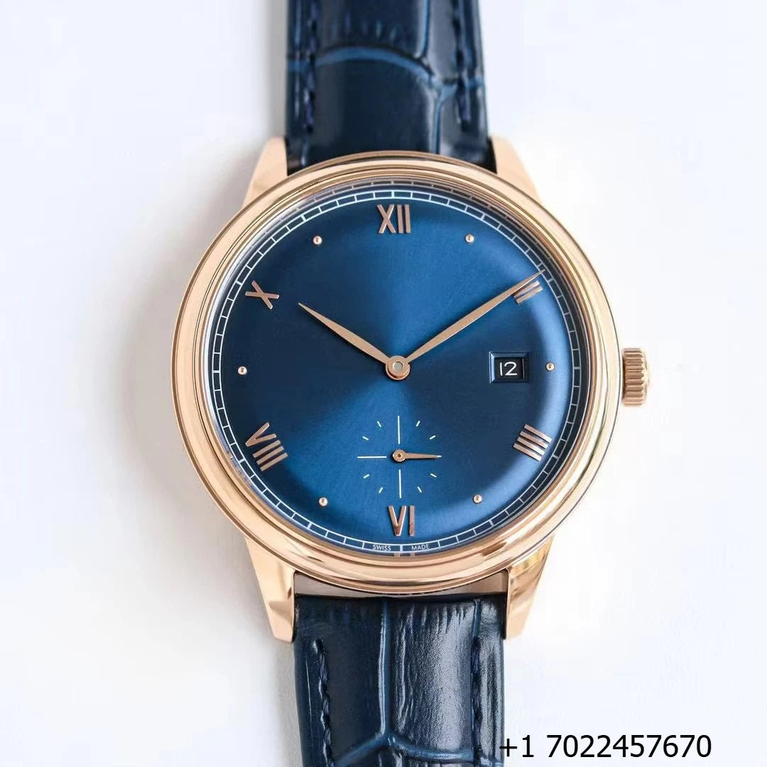 Unisex Antique Business Coin Pointer Watch Stainless Steel Case Sapphire Crystal 5BAR Water Resistant Fully Automatic Mechanical