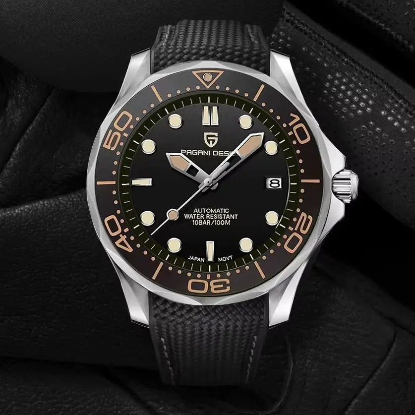 PAGANI DESIGN 2026 New 007 Mechanical Watches Men Retro Luxury Automatic Watch For Men AR Sapphire crystal Waterproof Clock Man