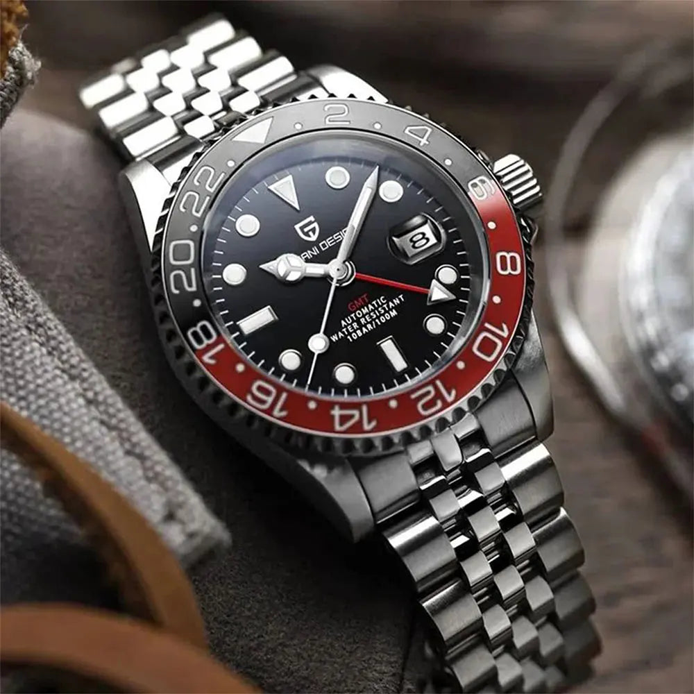 2026 PAGANI DESIGN New Business Men Mechanical Wristwatch 100M Waterproof Sapphire Glass PD-1662 GMT 40mm Watch Men Reloj Hombre
