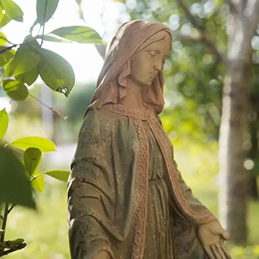 Virgin Mary Garden Statue Outdoor H31” Blessed Catholic Saint Mother of God Large Holy Madonna Resin Religious Sculpture Yard Ou