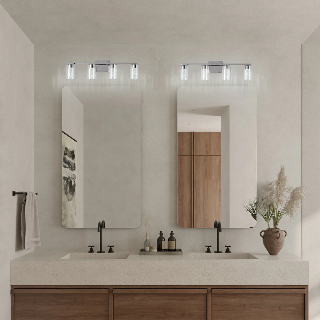 4-Light 16w Bathroom Lighting Fixtures Over Mirror With Clear Glass Shade Bathroom Vanity Light Led Bathroom Lights Over Mirror