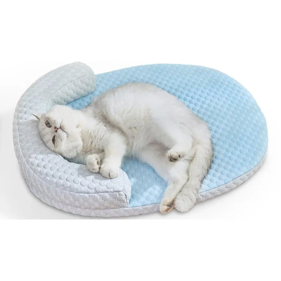 Cat Bed Mat Pet Bed Mat for Cats or Small Dogs, Cat Bed Cat Sleeping Beds with Pillow Soft and Comfortable, Cozy Pad Washable, N
