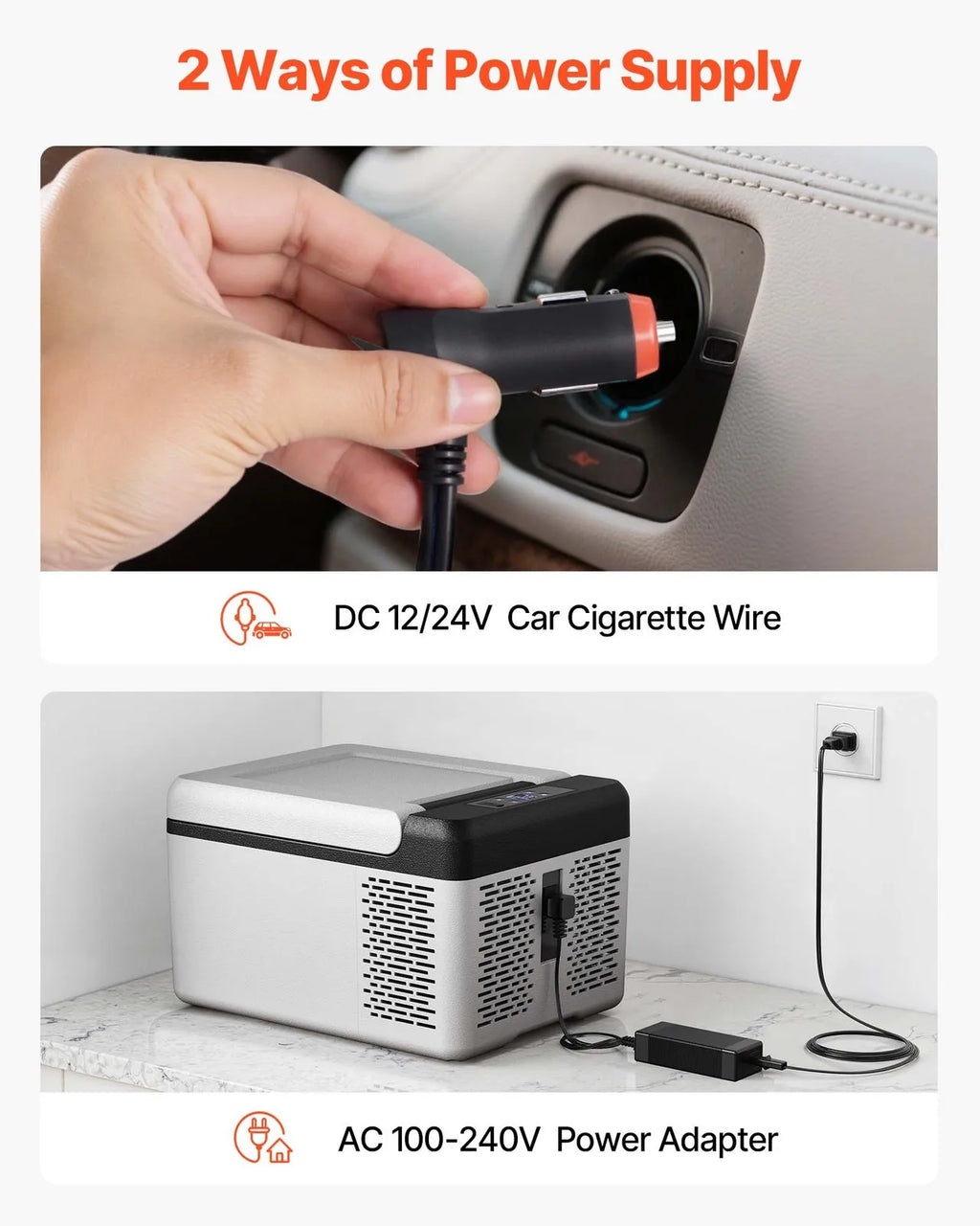 12 Volt Car Refrigerator Portable Freezer 10Qt Camping Compressor Cooler