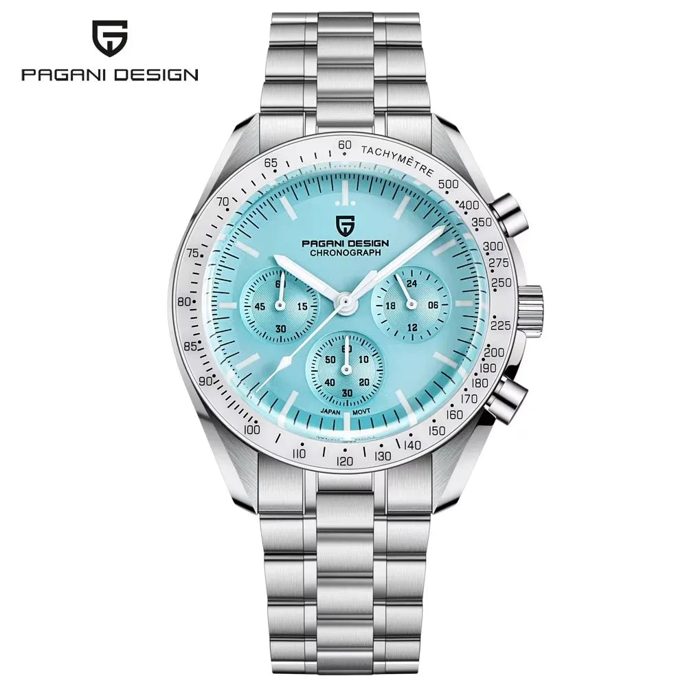 PAGANI DESIGN Saturn Men's Watches Top Luxury Quartz Watch For Men Chronograph Wristwatches AR Sapphire Waterproof Luminous Gift
