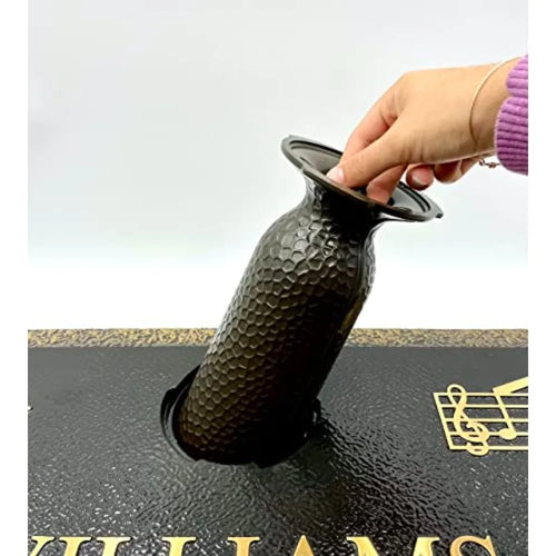 ' Ionic Vase - Replacement Cemetery Flower Vase - 4" D Base with 3 Flanges to Lock-in. Dark Brown Plastic Replica Not Bronze Qu