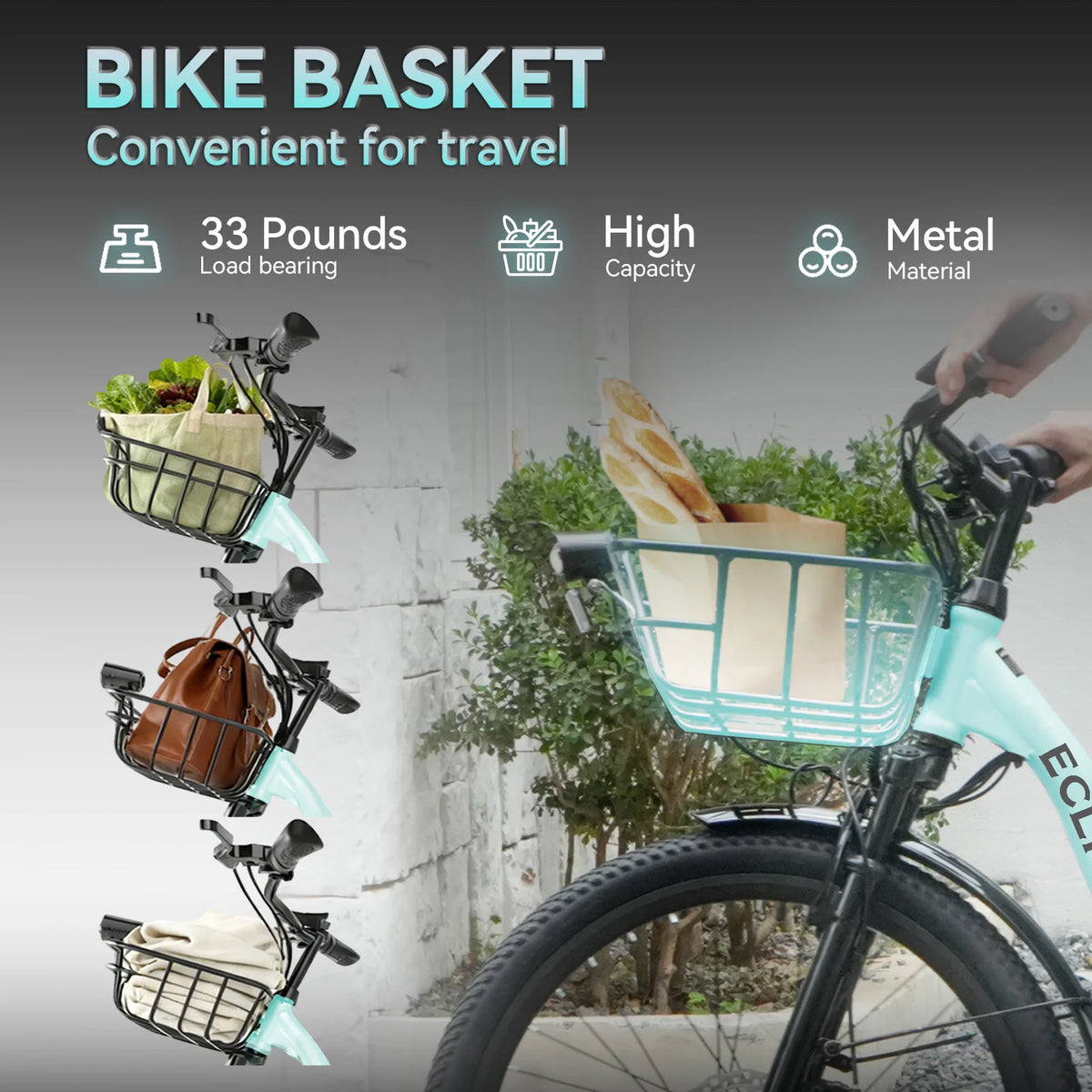 24'' Electric Bike for Adults, Peak 1000W Motor 28MPH, 624WH Battery 75Miles, Step Through City Cruiser Ebike, Commuter E Bike