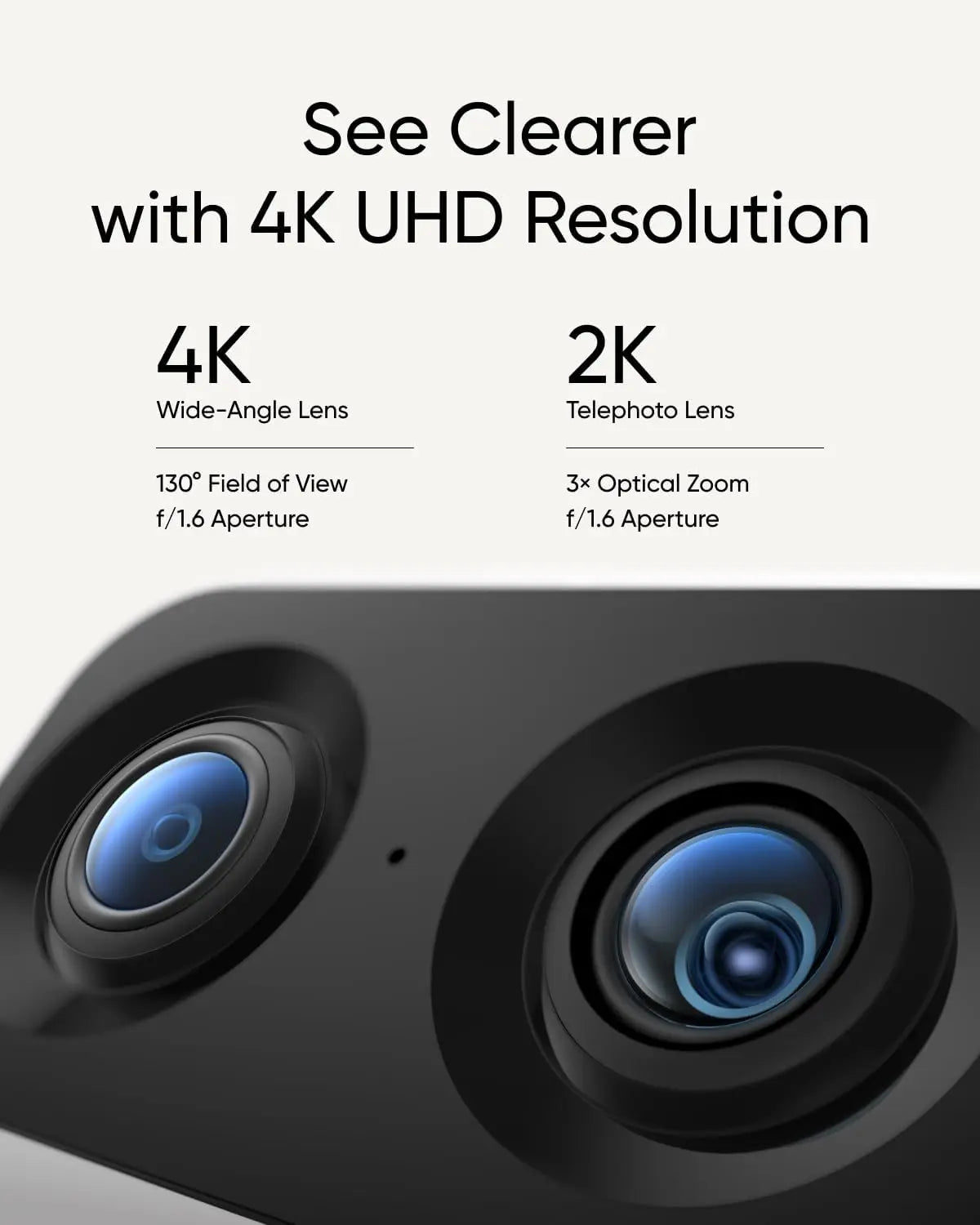 4K UHD Indoor Security Camera with Dual Lenses, 360° PTZ & 8× Zoom for Home Monitoring