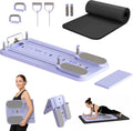 Foldable Pilates Reformer Set for Home, Multifunctional and Portable, Comes with Yoga Mat and Timer