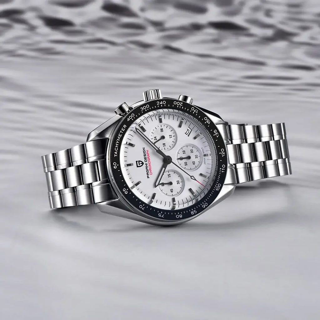 PAGANI DESIGN 2026 New Moon Men's Watches Luxury Quartz Watch For Men Sport Speed Chronograph AR Sapphire glass 100M Waterproof
