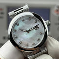 Fashion Ladies Stainless Steel Band Mechanical Watch Water Resistant Calendar Business Antique Coin Style Casual Watch Wholesale