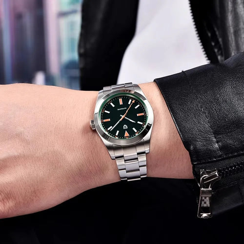2025 New PAGANI DESIGN Men's Watches Luxury Green Circle Automatic Watch For Men Mechanical Wristwatches AR Sapphire Waterproof
