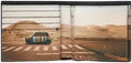 Men's Bifold Wallet With Landscape Print And Coin Pocket