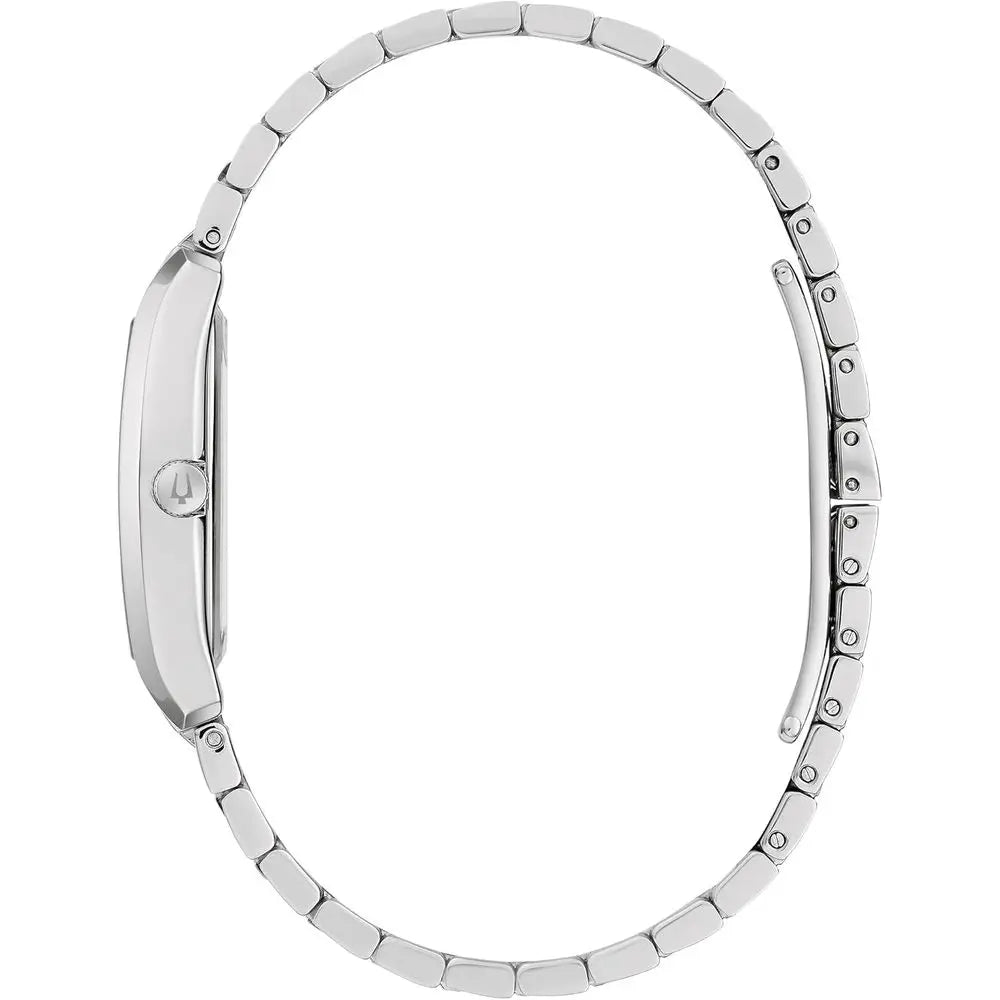 Bulova Ladies DrClassic Diamond 3-Hand Quartz Watch, StainlSteel Bracelet, 26x35mm Case