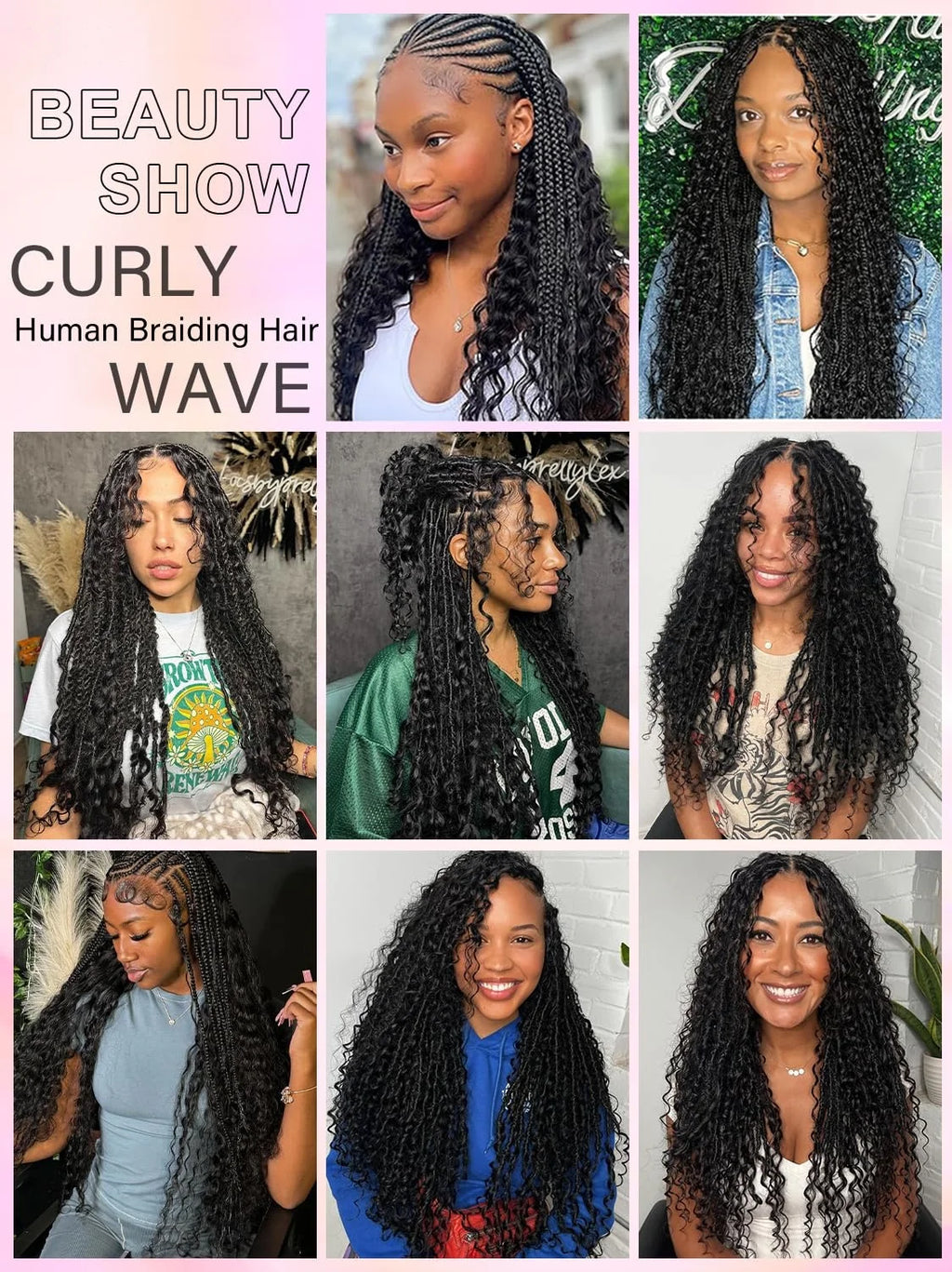 3 Bundles 195g 30Inch Human Braiding Hair For Boho Braids Human Curly Boho Hair ForBraiding Knotless Bulk Bohemian Natural Color