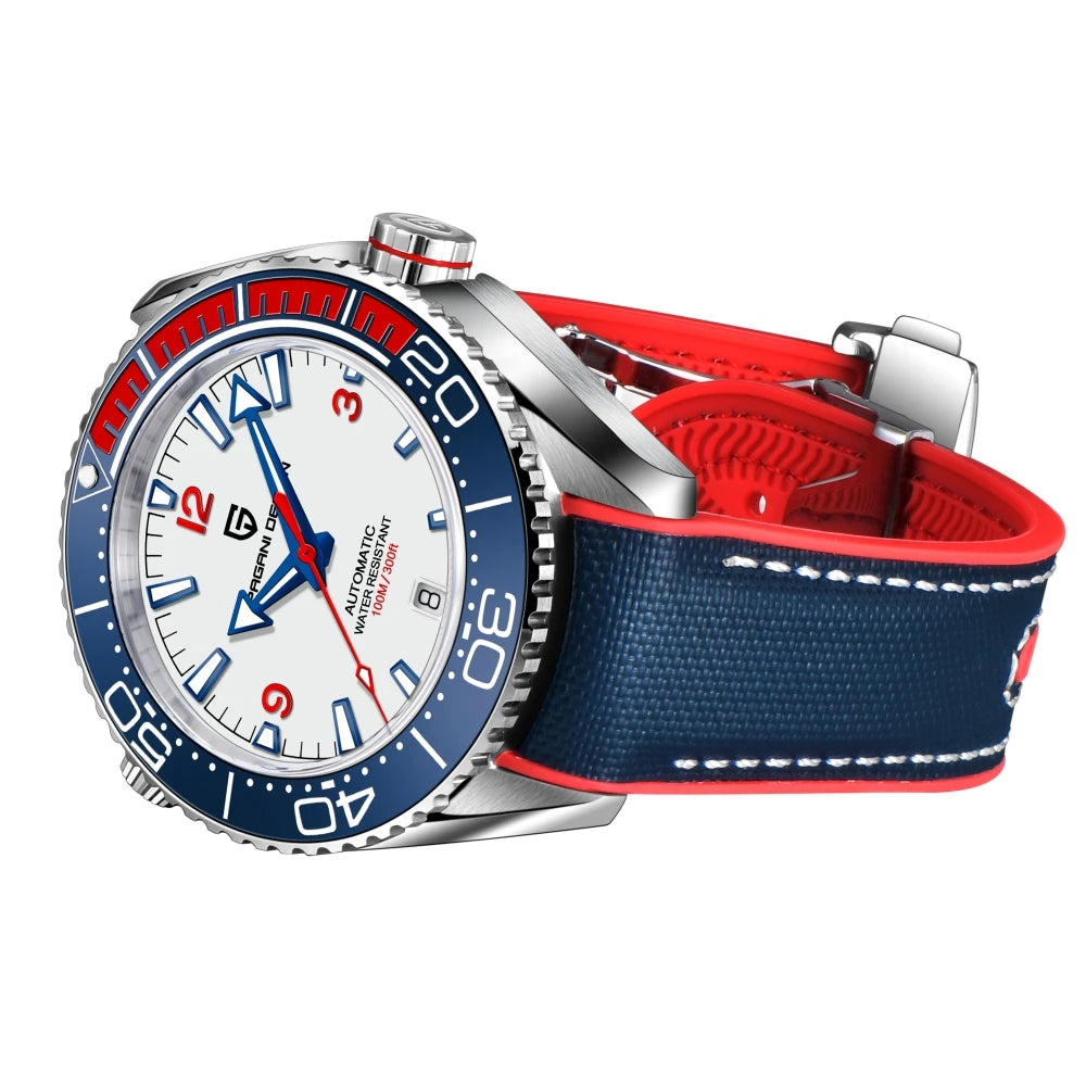 PAGANI DESIGN 42MM Classic Luxury Diving Men Automatic Mechanical Watch Sapphire Glass Stainless Steel Waterproof Watch for men