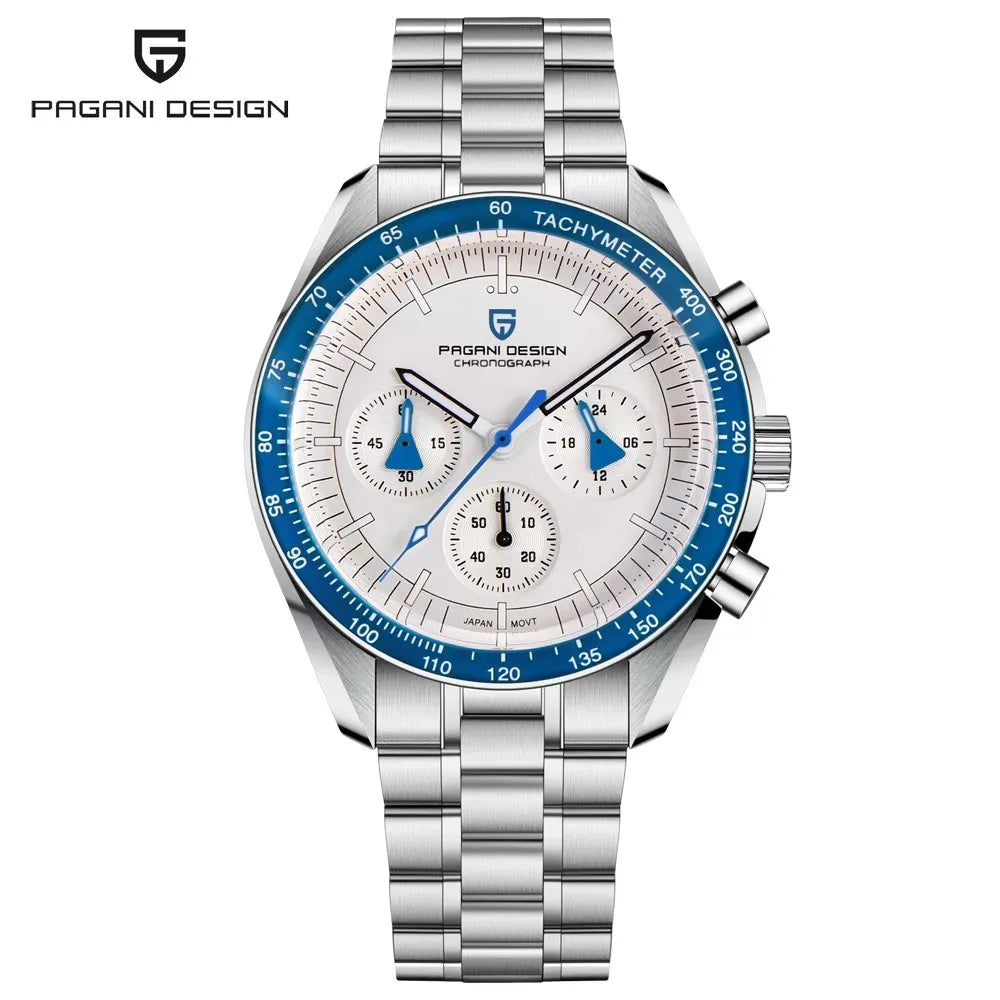 PAGANI DESIGN Saturn Men's Watches Top Luxury Quartz Watch For Men Chronograph Wristwatches AR Sapphire Waterproof Luminous Gift