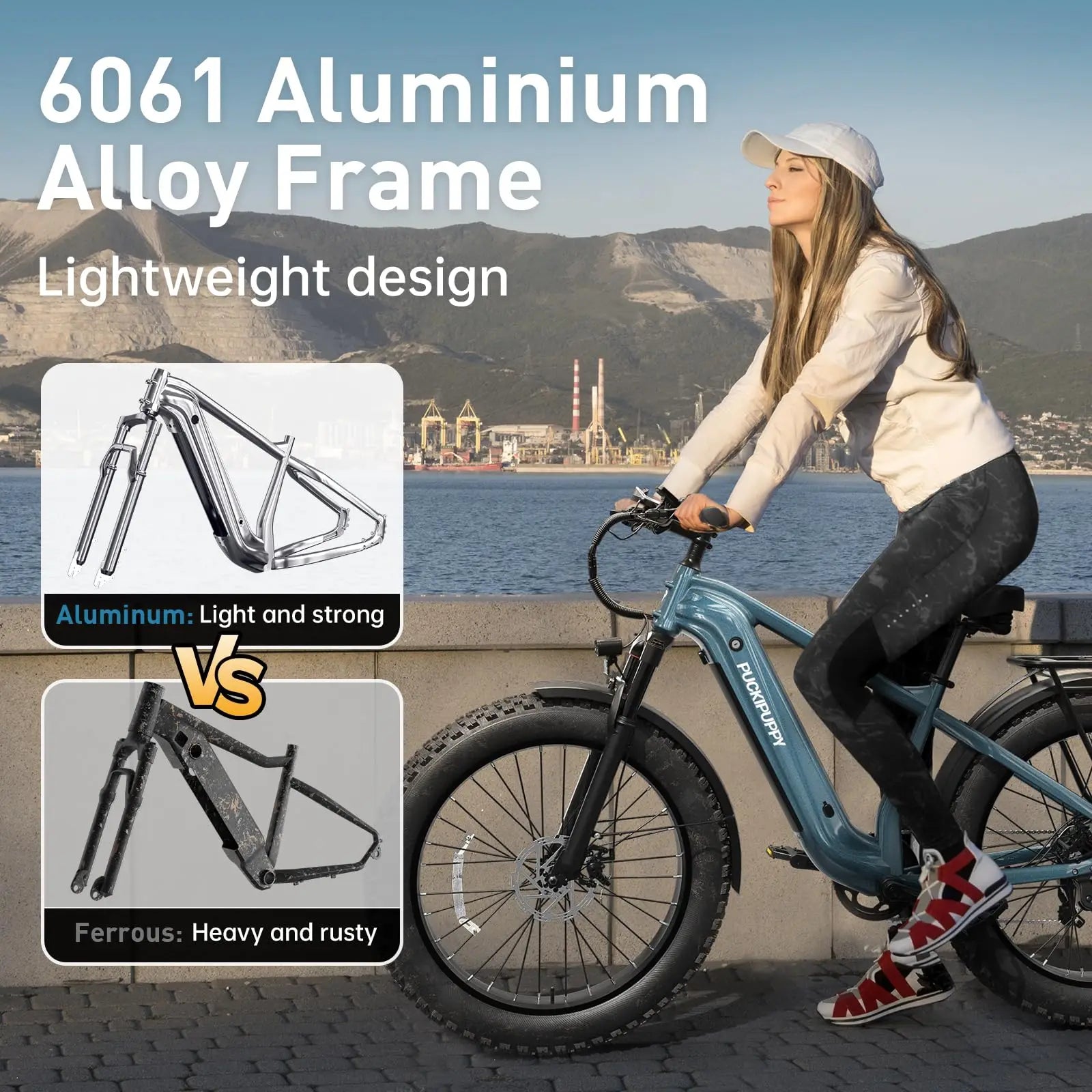 PUCKIPUPPY Beagle II Electric Bike for Adults 960W Peak 48V 15AH Ebike with Luxury Accessory Pack and Extra 15Ah Battery