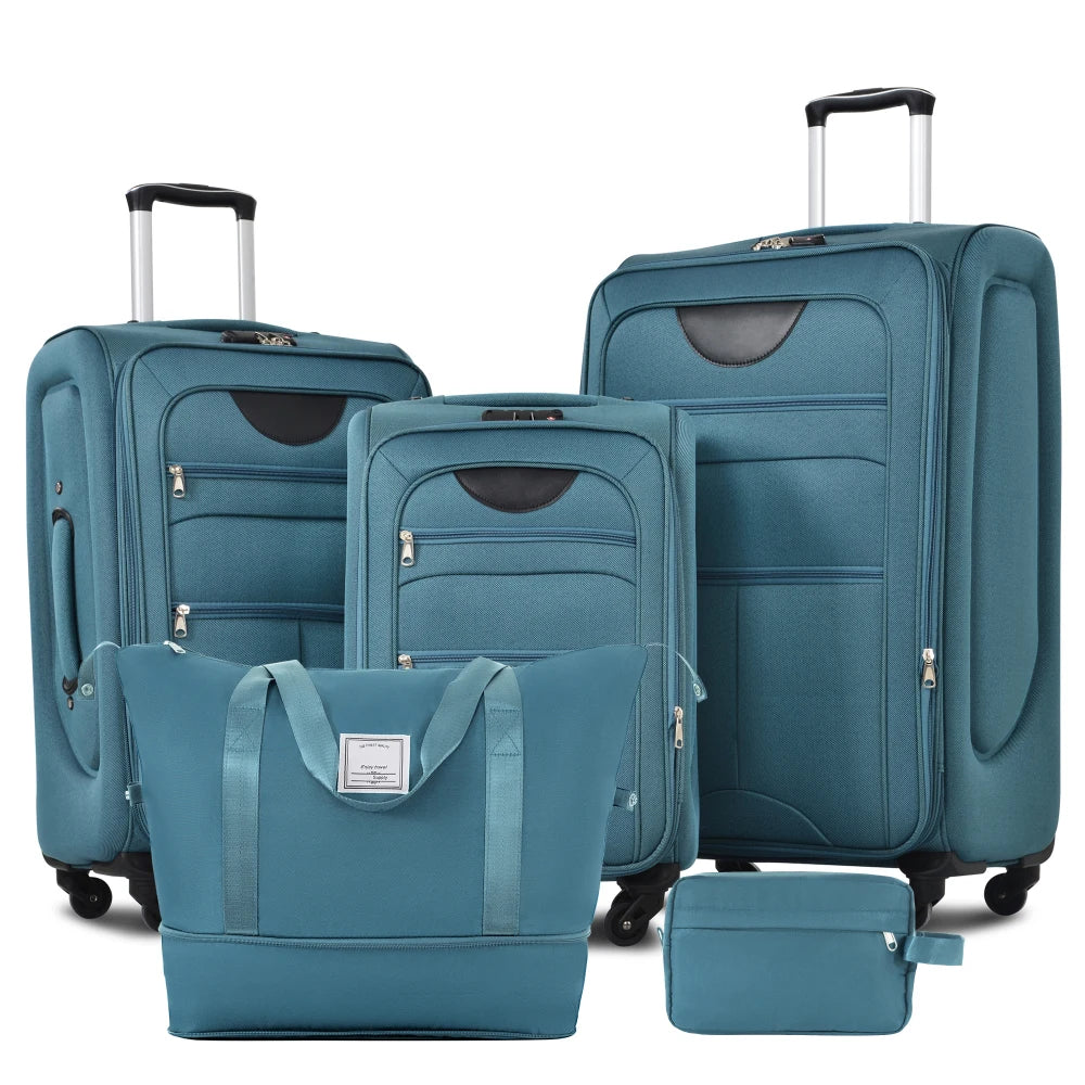 Softside Softshell 3pcs Expandable Luggage Set 22/26/30 Inch Duffel Bag Upright Spinner Wheels Lightweight Travel Luggage