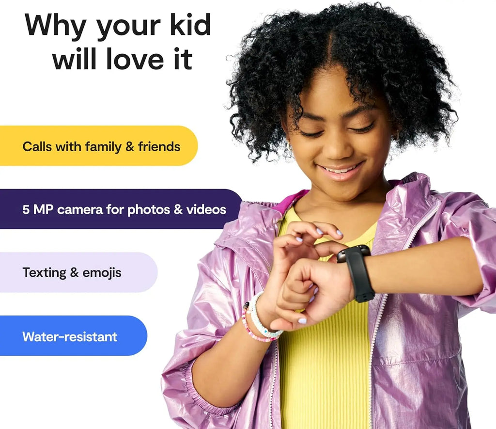 Kids Smart Watch with GPS Tracking, SOS Button, Talk & Text, Video Monitoring for Safety
