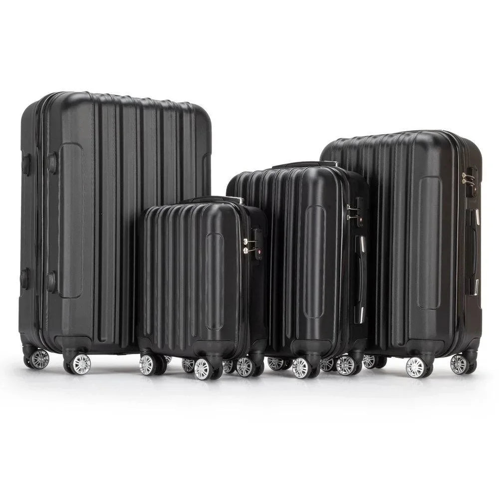 16" 20' 24' 28' 4-in-1 Luggage Travel Set Bag ABS Trolley Suitcase w/TSA Lock