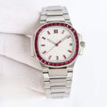 Custom Luxury Sport Diver High Quality Stainless Steel Ruby Drill Ring Automatic Mechanical Watch Luminous Calendar Chronograph