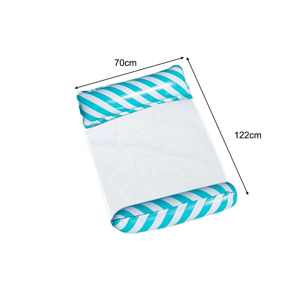 PVC Summer Inflatable Foldable Floating Row Swimming Pool Water Hammock Air Mattresses Bed Beach Water Sports Lounger Chair
