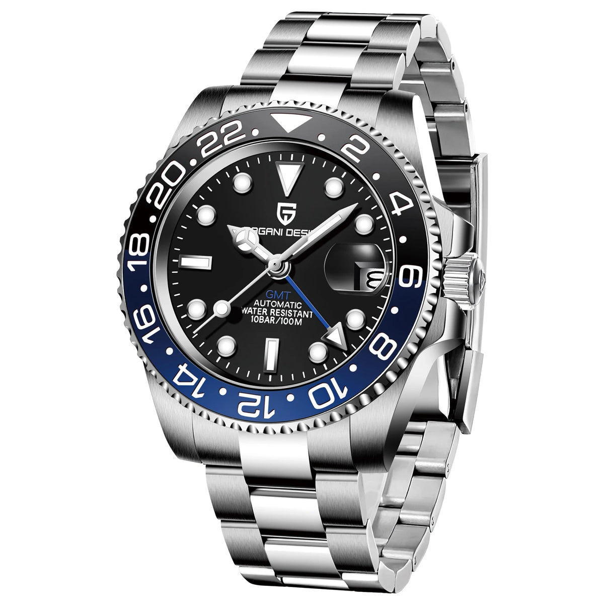 2026 New PAGANI DESIGN Luxury Men Mechanical Watches Stainless Steel GMT Watch Top Brand Sapphire Glass Men Watch reloj hombre