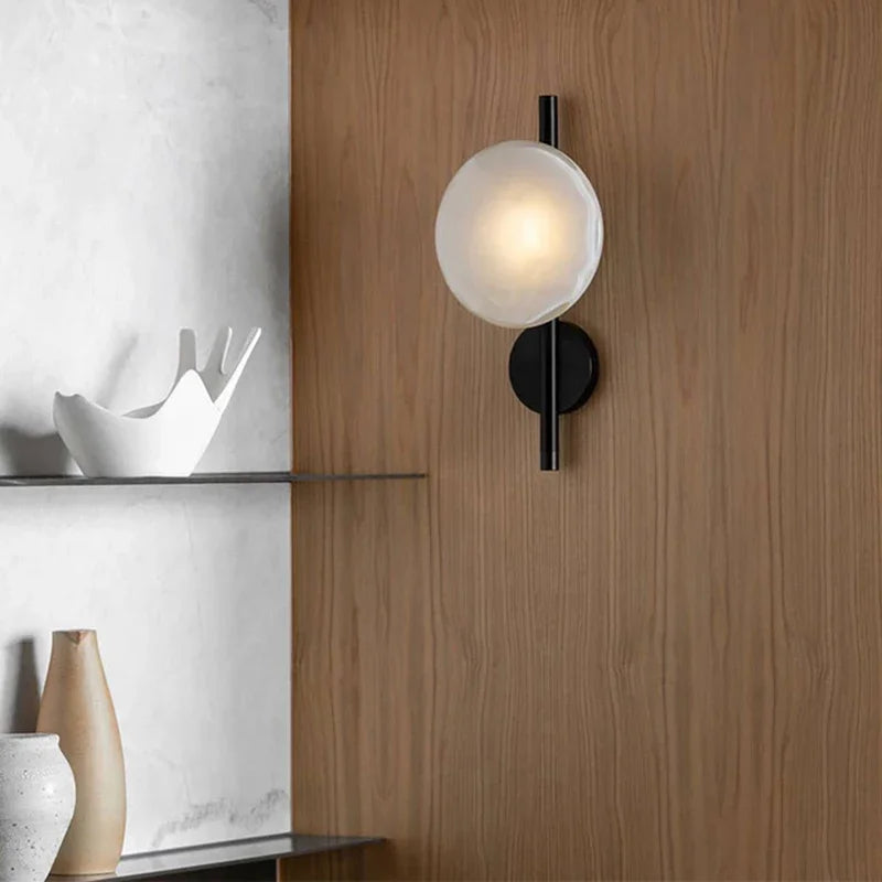 Nordic Gray White Clear Glass  Light Gold Black Metal Lamp G9 Bulb for Bedroom Parlor Restaurant Corridor Aisle Wall Decor