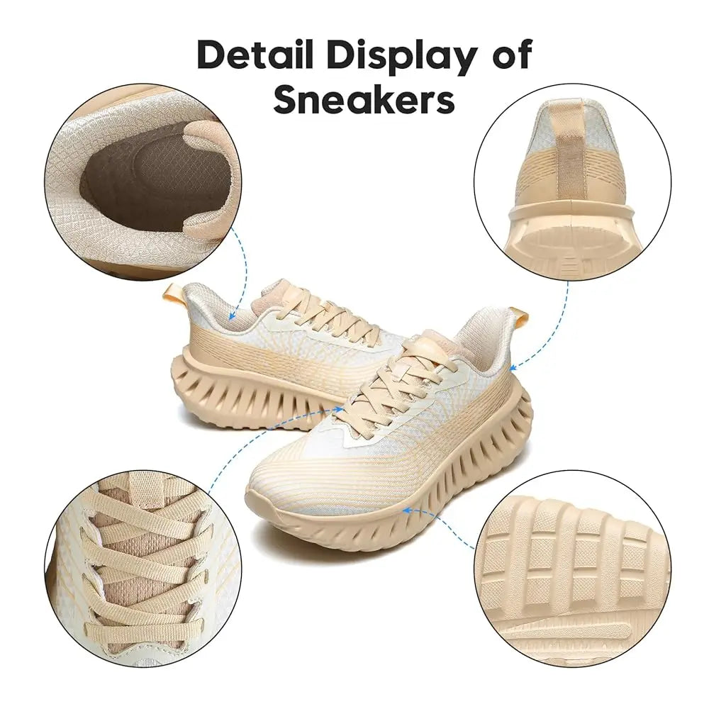 Wowen Walking Shoes Casual Shoes Breathable Walking Sneakers for Workouts Cushioned Flexible Womens Shoes Training Fashion S