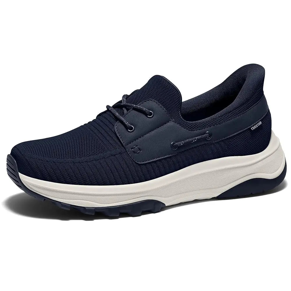 Slip On Shoes for Men Orthopedic Walking Shoe with Arch Support Hands Free Loafers Casual