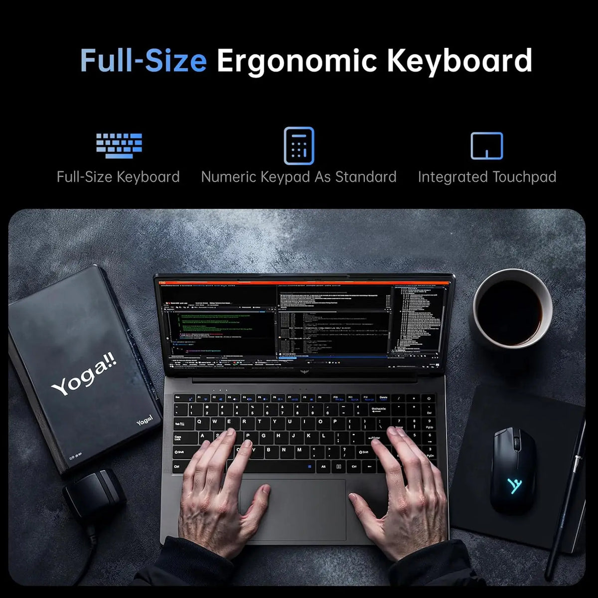 KAMRUI 15.6 Gaming Laptop Computer AMD Ryzen3 4300U Windows Laptop IPS 16GB DDR5 512GB NVMe SSD Backlit & Numeric Keyboard Wifi5