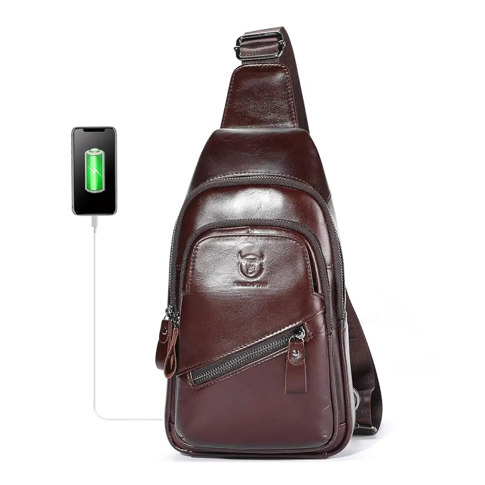 Genuine Leather Sling Bag for Men