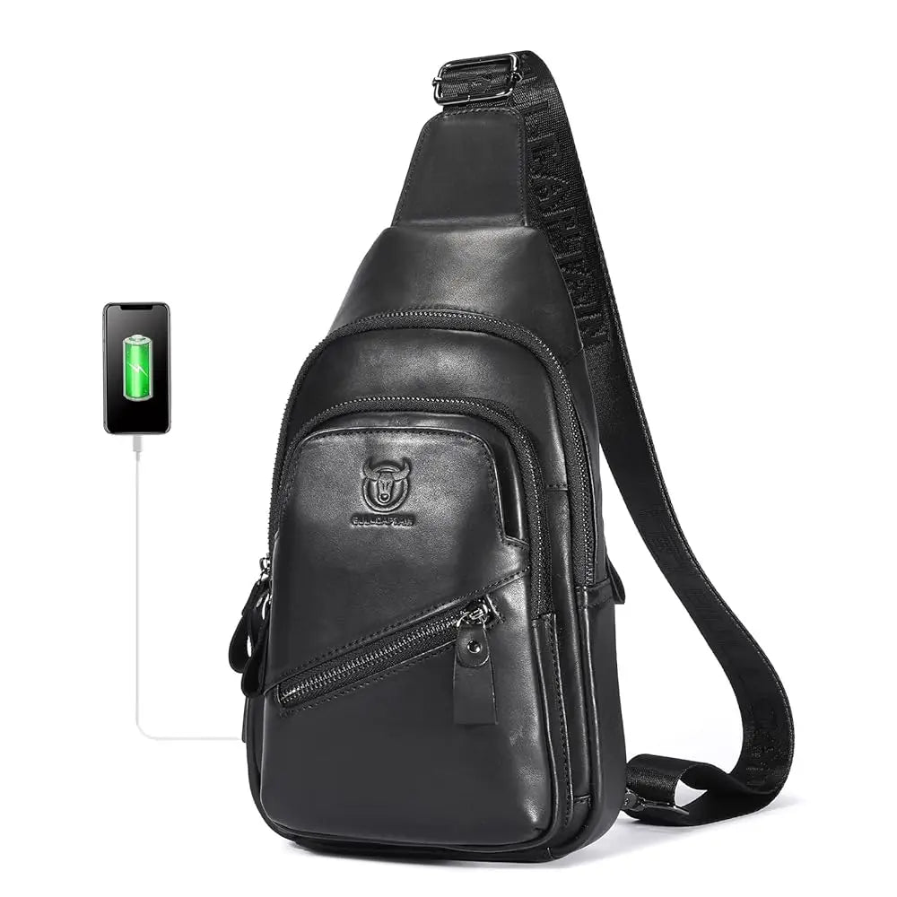 Genuine Leather Sling Bag for Men
