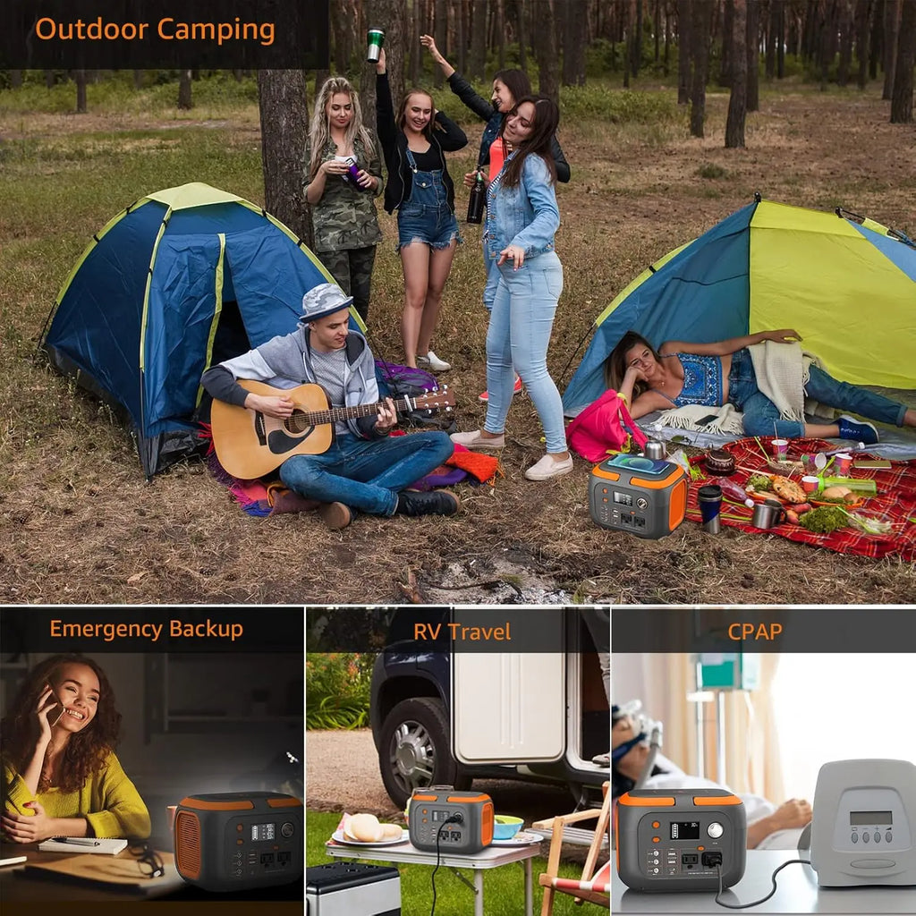 300W Portable Power Station 260Wh 70400mAh Outdoor Solar Generator Mobile Lithium Battery 110V Outlet Solar Power Bank Camping L