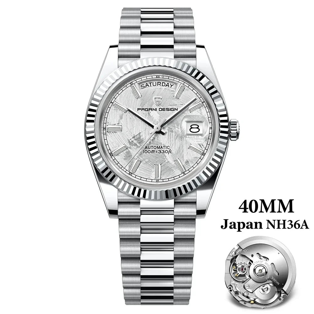 2025 New PAGANI DESIGN Men's Watches DD40 Rose Gold Automatic Watch Man Mechanical Wristwatches Luxury AR Sapphire Mirror Gifts