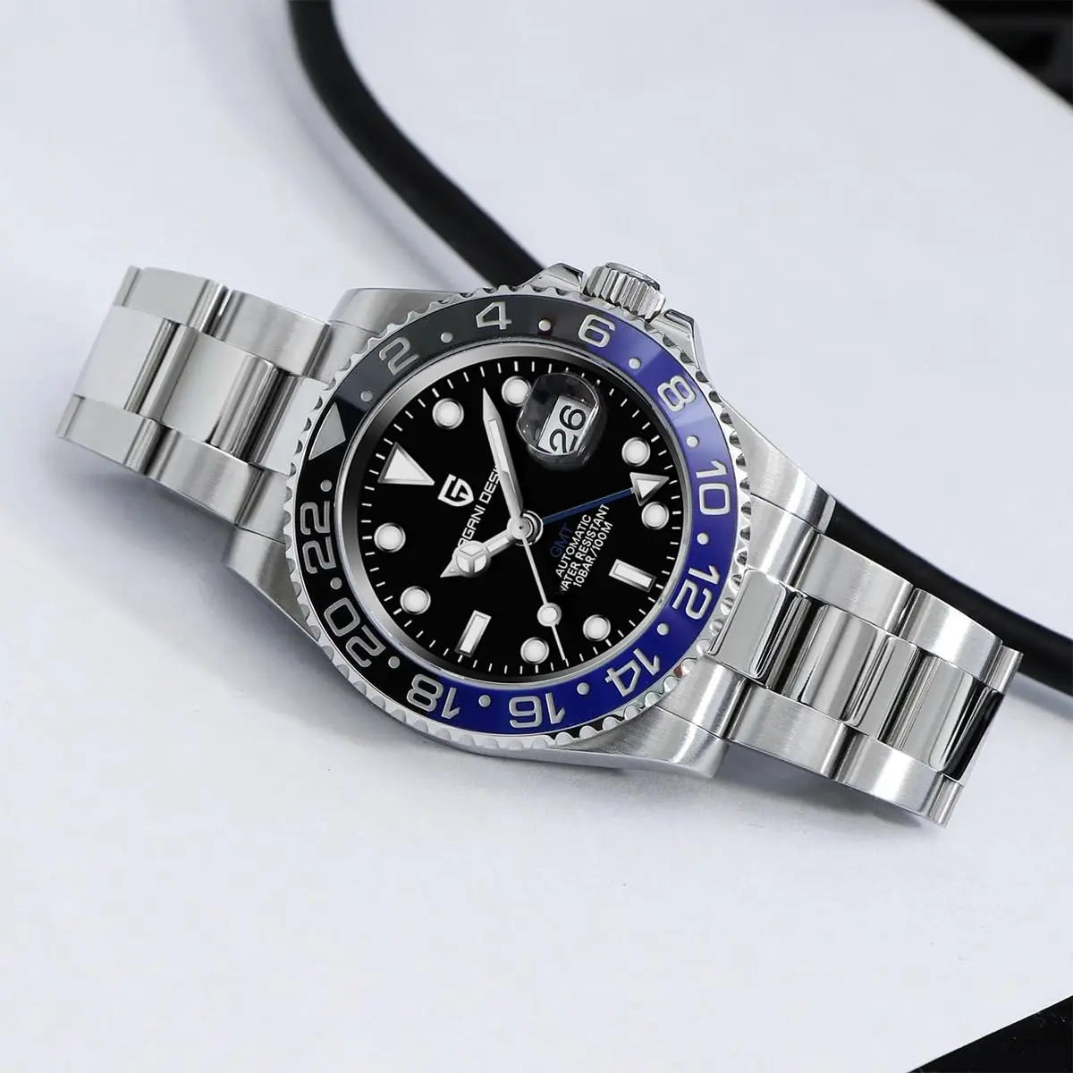 New 2026 PAGANI DESIGN GMT Automatic Wristwatch Stainless Steel 100M Waterproof Men Watch Top Brand 40mm Mechanical Watch Men