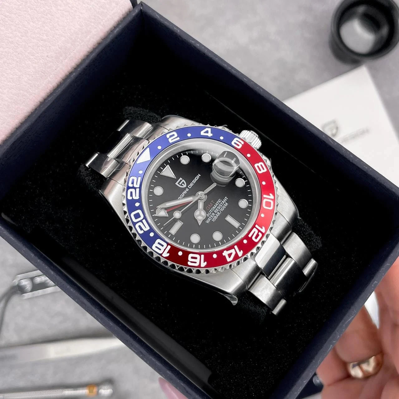 PAGANI DESIGN Luxury Unidirectional Rotating Watch Mechanical Automatic Watch Stainless Steel Diving Watch Luminous Sports Watch