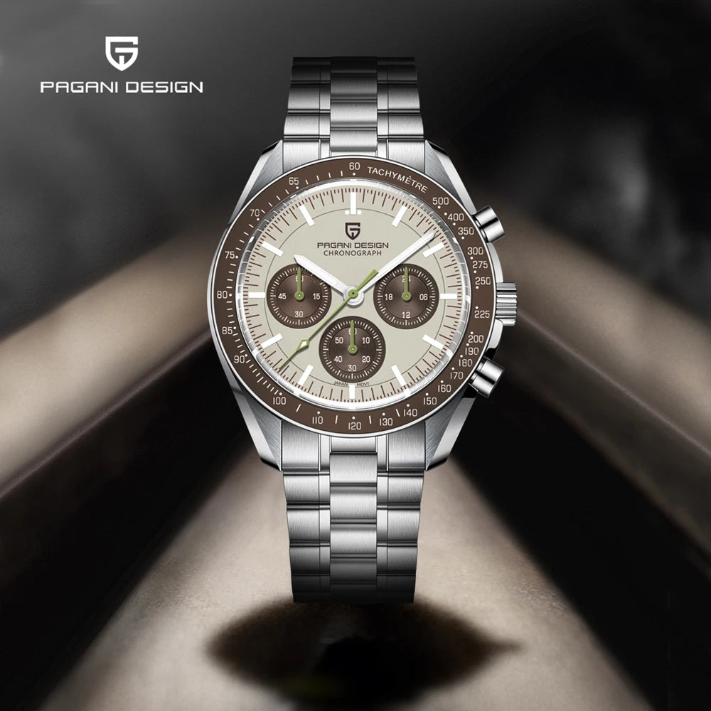 PAGANI DESIGN Saturn Men's Watches Top Luxury Quartz Watch For Men Chronograph Wristwatches AR Sapphire Waterproof Luminous Gift