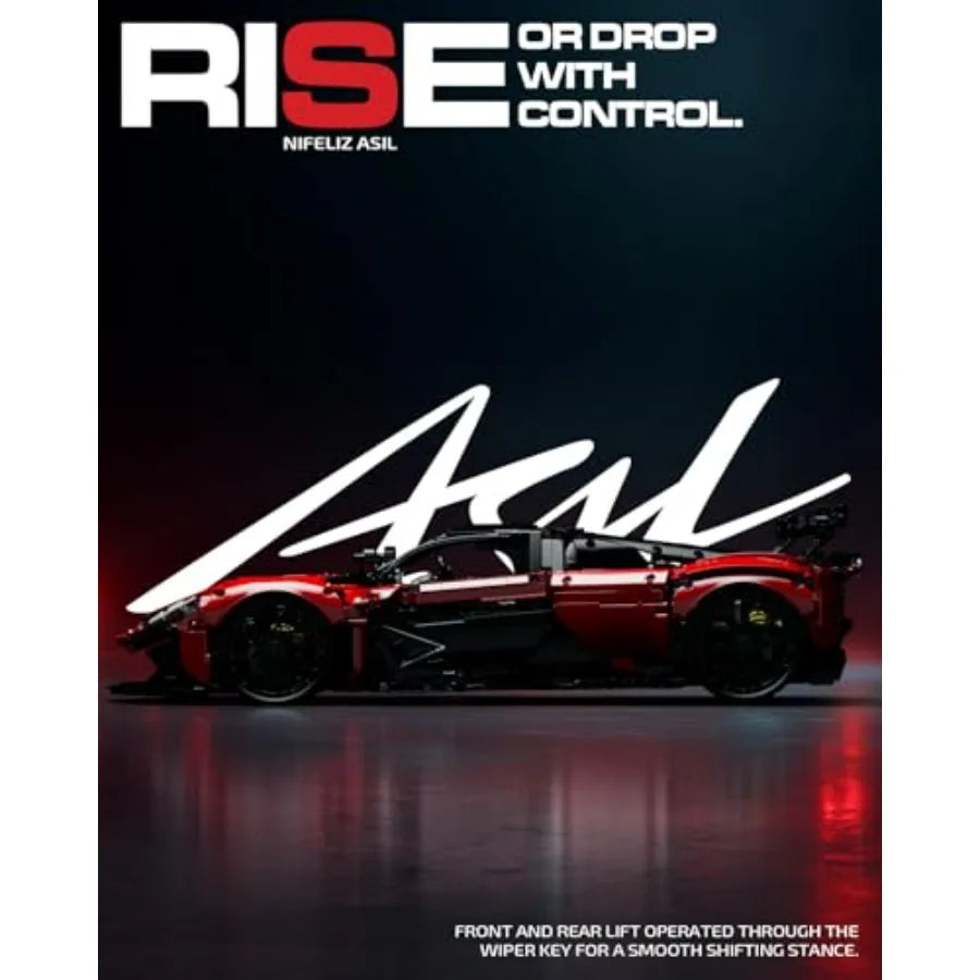 ASIL Sports Car Building Set 1:8 Scale Advanced Collectible Car Model Set for Adults Display Gift for Racing Fans 4099 PCS NF10