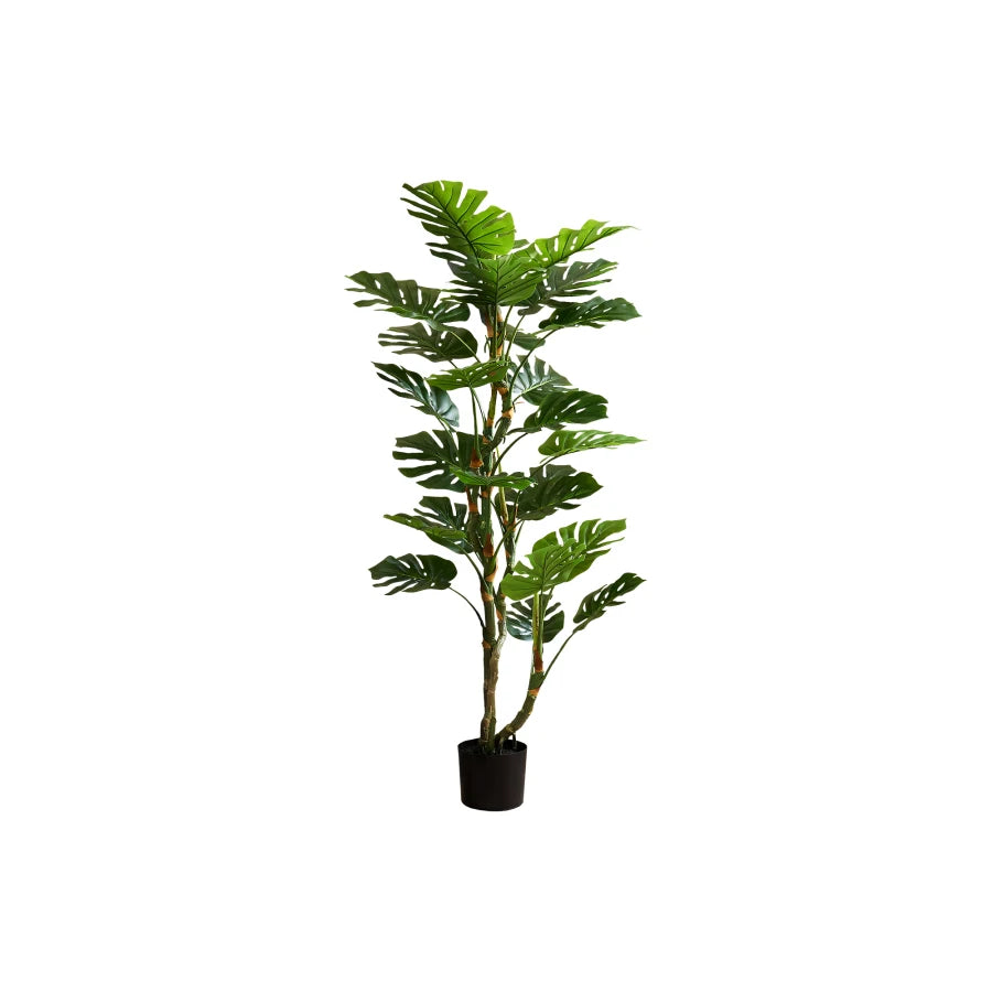 Artificial Plant 61 Tall Monstera Tree Indoor Potted Floor Decor Real Touch Green Leaves Black Pot