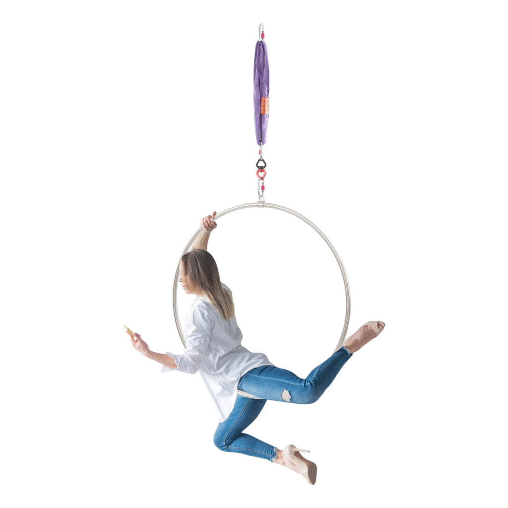 Aerial Yoga Hoop, 95CM Aerial Hoop Set Single Point Lyra, 37.4 Inch Diameter Fitness Training Equipment, Stainless Steel